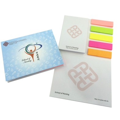 Sticky memo pad with fluorescent PET post-it -PolyU