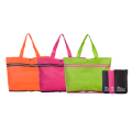Portable foldable shoulder shopping bag