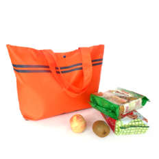 Portable foldable shoulder shopping bag