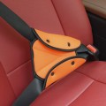 Car child seat belt adjusting retainer