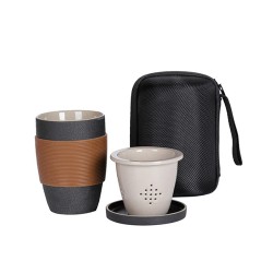 Portable Brigade Ceramic Filter Tea Cup