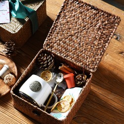 Ceramic Mug Rattan Gift Box Set