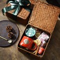 Ceramic Mug Rattan Gift Box Set