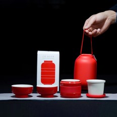 Lantern Combination One Pot Two Cups Tea Set