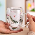 Double wall glass coffee cup