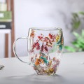 Double wall glass coffee cup