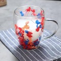 Double wall glass coffee cup