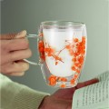 Double wall glass coffee cup