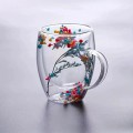 Double wall glass coffee cup