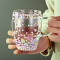 Double wall glass coffee cup