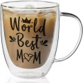 Double wall glass coffee cup