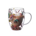 Double wall glass coffee cup