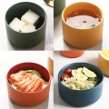 Portable Fresh-keeping with Cover Ceramic Bowl