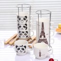 Creative Ceramic Coffee Stacked Cups 4 Set