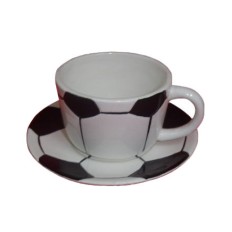 Football ceramic cup with plate set
