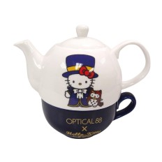 Ceramic teapot with bowl set