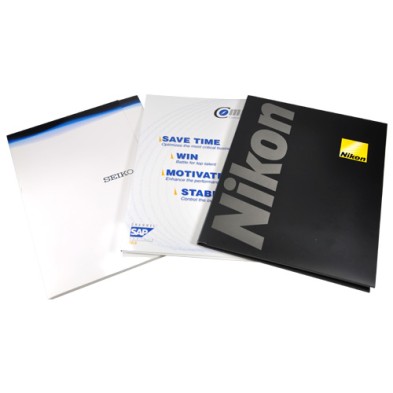 Corporate paper folder (with thick pocket)