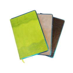 Notebook with metal border