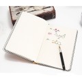 Notebook with metal border