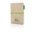 XD Design A5 Eco jute cotton notebook P773.943