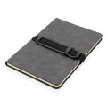 XD Design Deluxe hardcover PU notebook A5 with phone and pen holder P774.232