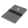 XD Design Deluxe hardcover PU notebook A5 with phone and pen holder P774.232