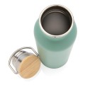 XD Design Modern stainless steel bottle with bamboo lid P436.837