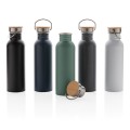 XD Design Modern stainless steel bottle with bamboo lid P436.837