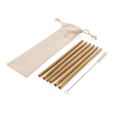 XD Design Reusable bamboo drinking straw set 6 pcs P269.519