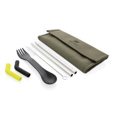 XD Design Tierra 2pcs straw and cutlery set in pouch P269.557