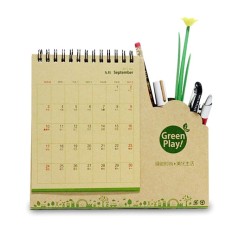 Pen Holder with Desktop Calendar