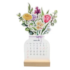 DIY Desk Wooden Pedestal Calendar