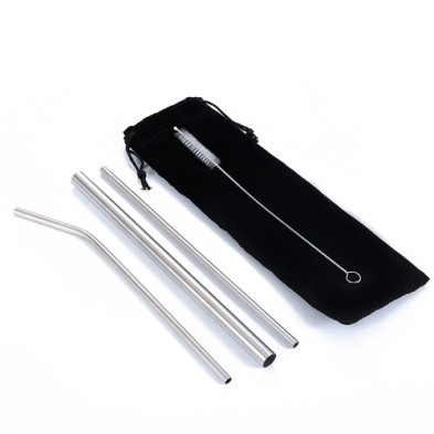 Stainless Steel Drinking Straws (4 Pieces Set)