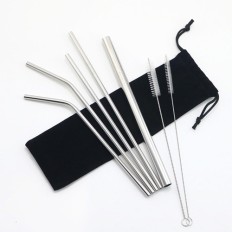 Stainless Steel Drinking Straws (7 Pieces Set)