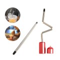 Folded stainless steel straw
