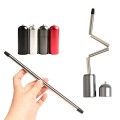 Folded stainless steel straw