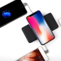 3 in 1 Built-in Cable Slim Qi Wireless Charger Power Bank 10000mah