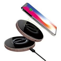 Wooden Tempered Glass Wireless Charger