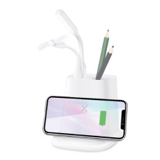 Desk Wireless Charger With Pen holder & USB Hub & Phone Stand