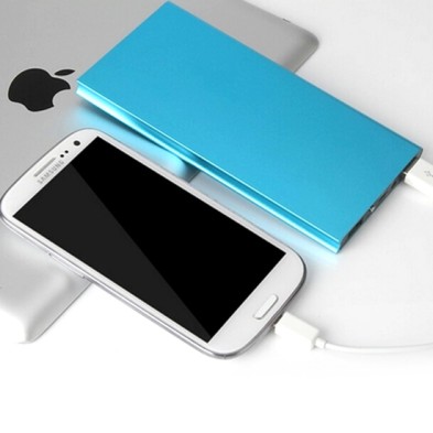 Ultra thin metallic power bank 2-USB output (8000mAh) 