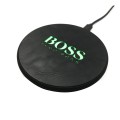 LED logo PU Leather Wireless Charger