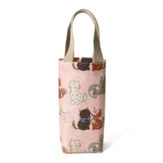 Portable Canvas Milk Tea Tote Handbag