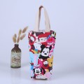 Portable Canvas Milk Tea Tote Handbag