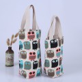 Portable Canvas Milk Tea Tote Handbag