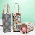 Portable Canvas Milk Tea Tote Handbag