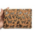 Cork clutch zipper Bag