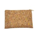 Cork clutch zipper Bag