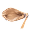 Cork clutch zipper Bag