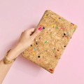 Cork clutch zipper Bag