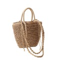 Straw Simple Bucket Handheld Shoulder Bag